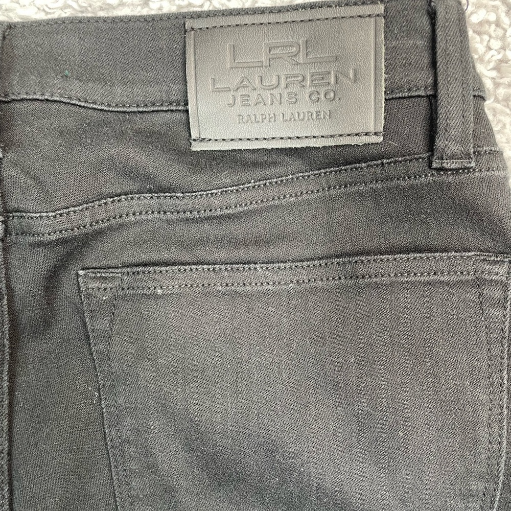 Lauren Ralph Lauren Jeans Womens 4 Black Denim Pants Classic Straight Preppy - Picture 5 of 5